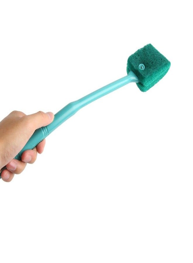 VAYINATO® Green Aquarium Fish Tank Cleaning Brush with Double Sided Sponge Long Handle Scrubber for Scratchless Effective Cleaning 40Cm by Petzlifeworld - Image 4